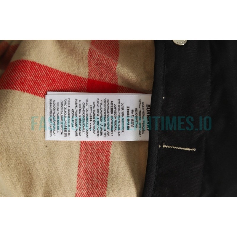 Burberry - 22FW Checked Wool Zipper Shirt Coat