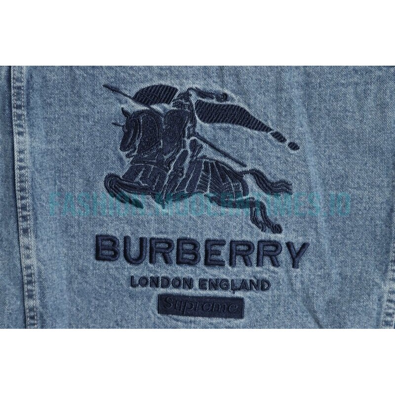 Burberry - Supreme 23SS War Horse Embroidered Denim Jacket