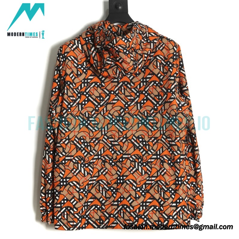 Burberry - 22FW Digital Printed Nylon Hooded Coat