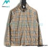 Burberry - Functional Plaid Stand Collar Thin Coat