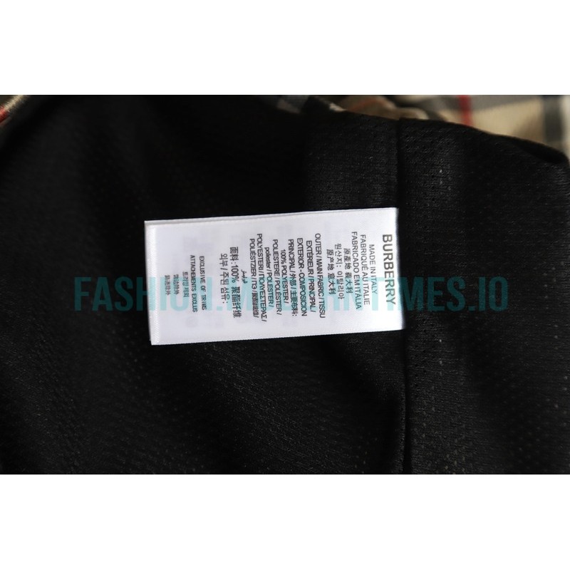 Burberry - Functional Plaid Stand Collar Thin Coat