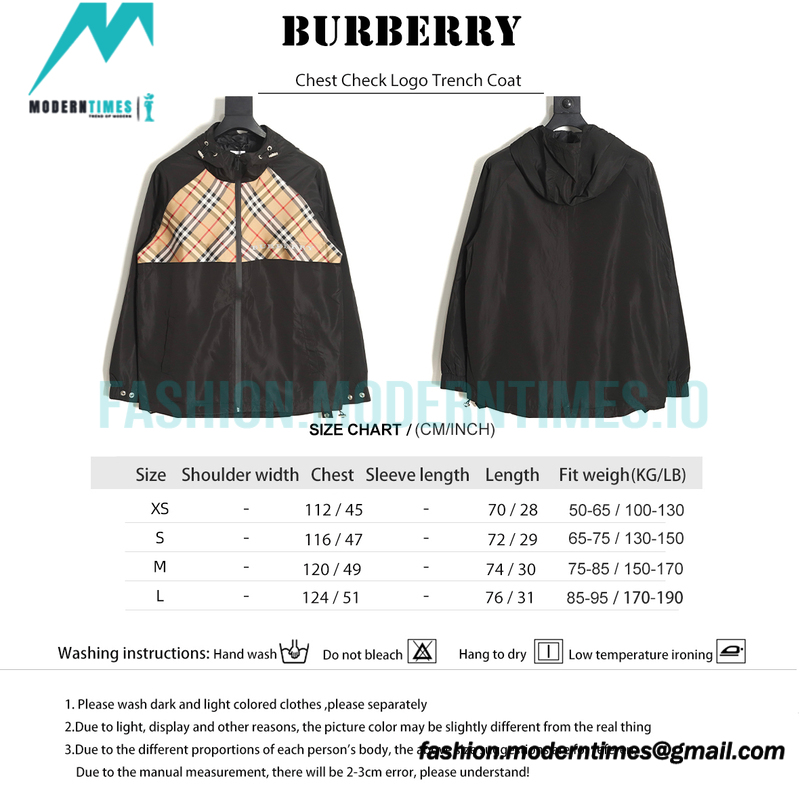 Burberry - Chest Check Logo Trench Coat