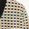 Burberry - 23FW Black And White Plaid V-neck Knit Sweater Cardigan