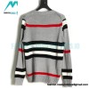 Burberry - 22FW POP Co-branded Inlaid Gray Striped Cardigan
