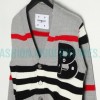 Burberry - 22FW POP Co-branded Inlaid Gray Striped Cardigan