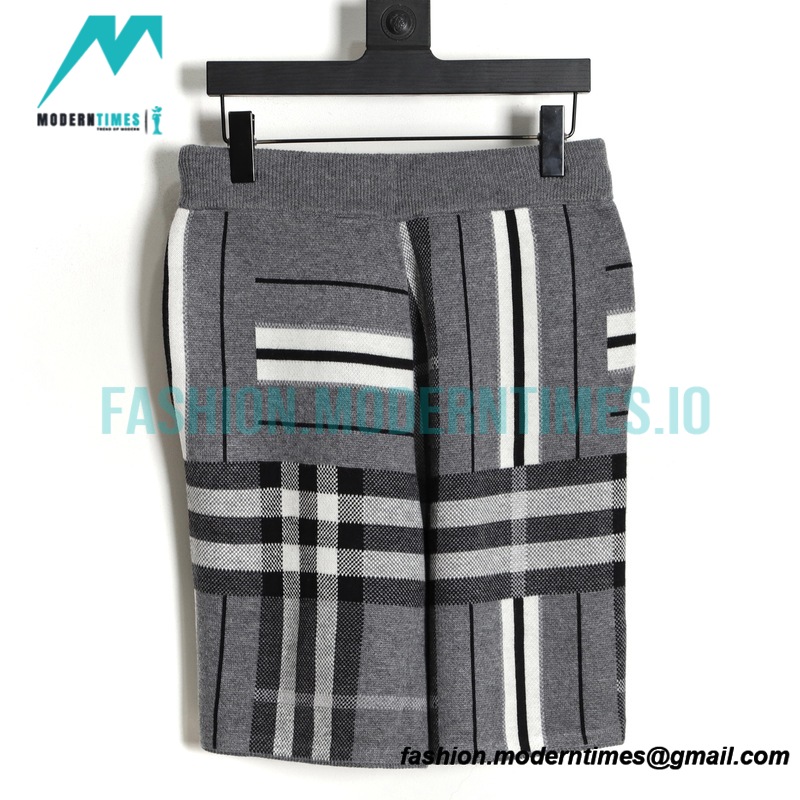 Burberry - 23SS Grey Striped Knit Wool Shorts Pants