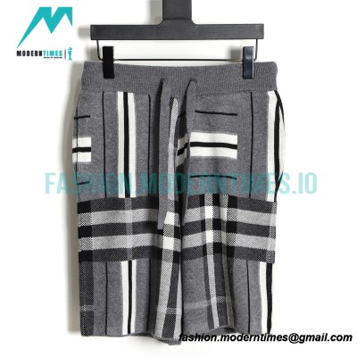 Burberry - 23SS Grey Striped Knit Wool Shorts Pants