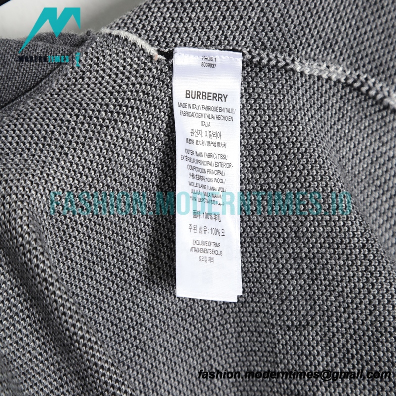Burberry - 23SS Grey Striped Knit Wool Shorts Pants