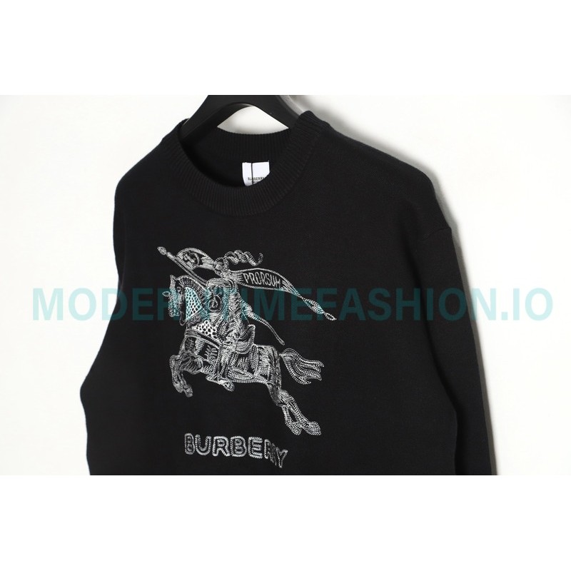 Burberry - 23FW War Horse Embroidered Crew Neck Sweater