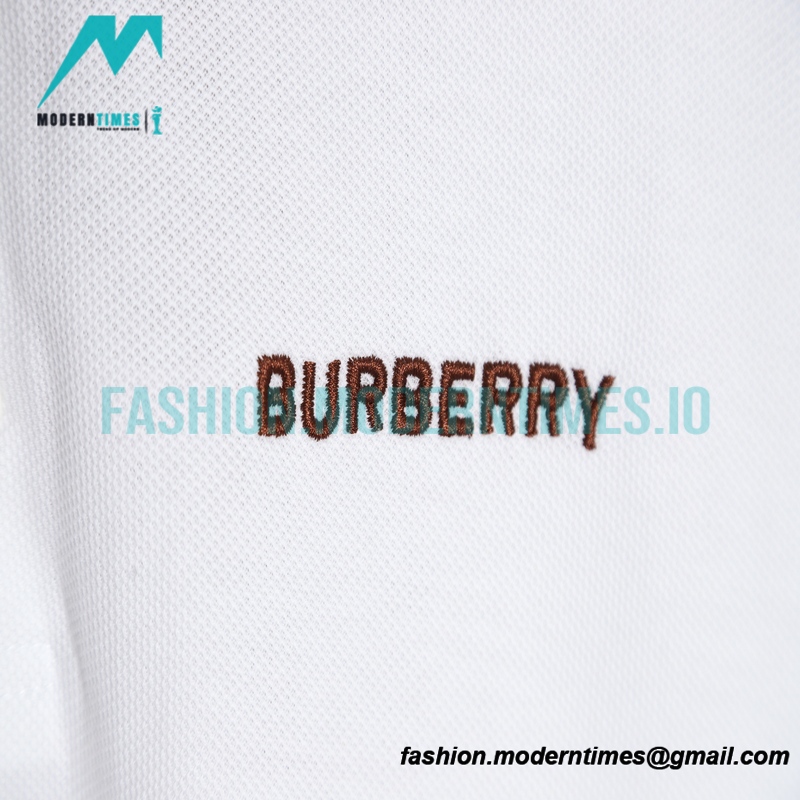 Burberry - 22ss Large Embroidered Short-sleeved Polo Back