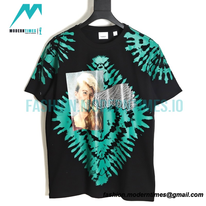 Burberry - Montage Print Round Neck Short Sleeve