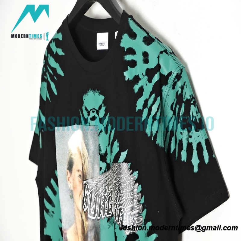 Burberry - Montage Print Round Neck Short Sleeve