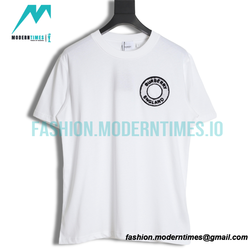 Burberry - 23SS Looped Towel Embroidered Short-sleeved T-shirt