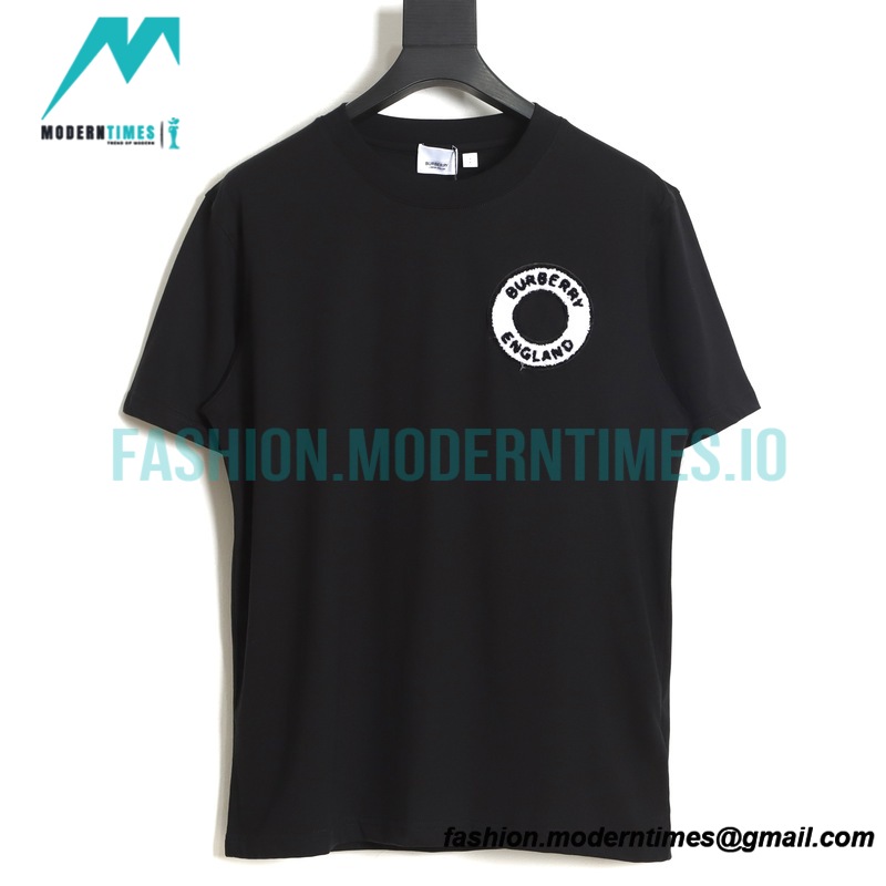 Burberry - 23SS Looped Towel Embroidered Short-sleeved T-shirt
