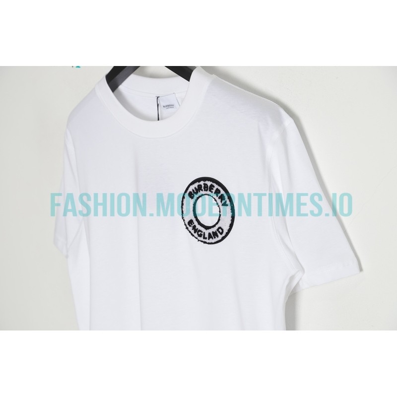 Burberry - 23SS Looped Towel Embroidered Short-sleeved T-shirt