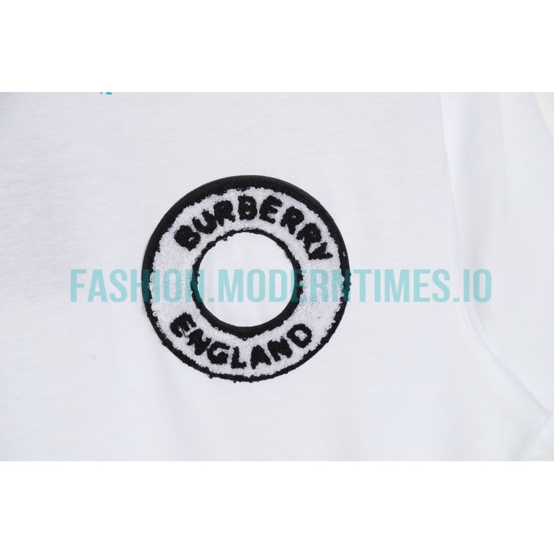 Burberry - 23SS Looped Towel Embroidered Short-sleeved T-shirt