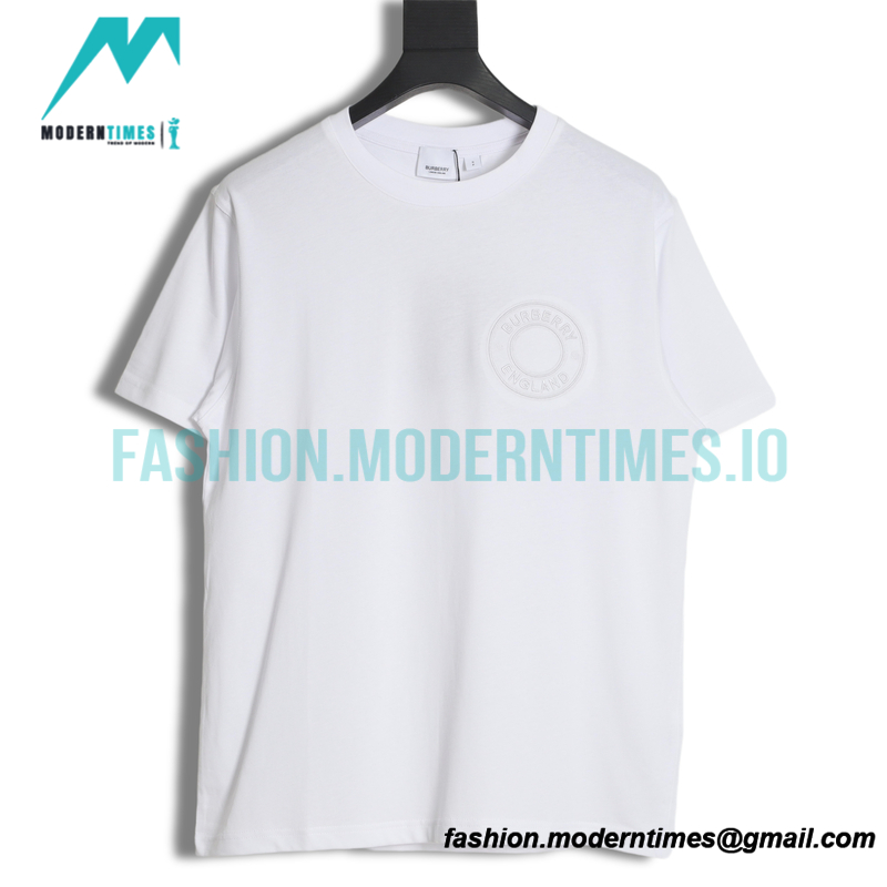 Burberry - 2022SS Circle Large Embroidered Short-sleeved T-shirt