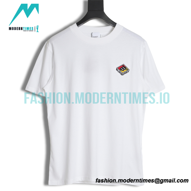 Burberry - 23SS Stereoscopic Geometric Embroidered Short-sleeved T-shirt