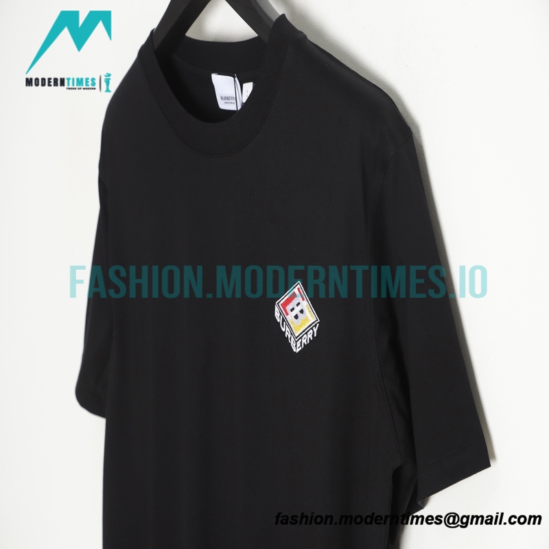Burberry - 23SS Stereoscopic Geometric Embroidered Short-sleeved T-shirt