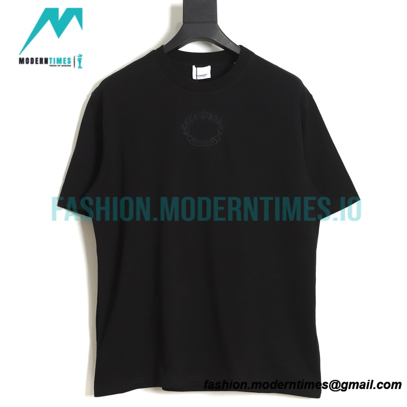 Burberry - 23SS Embroidered Wheat Spike Short-sleeved T-shirt
