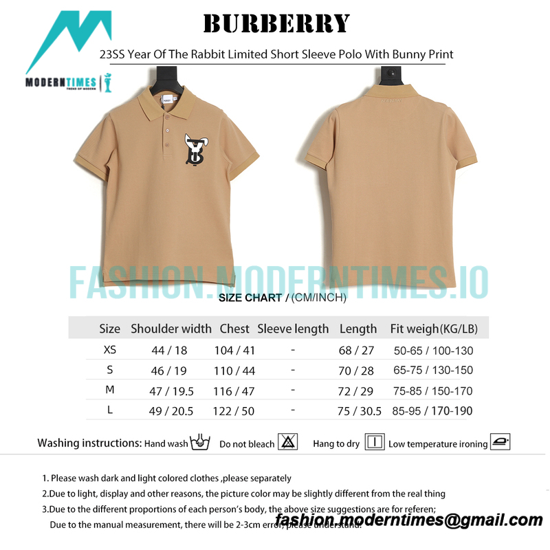 Burberry - 23SS Year Of The Rabbit Limited Short Sleeve Polo With Bunny Print