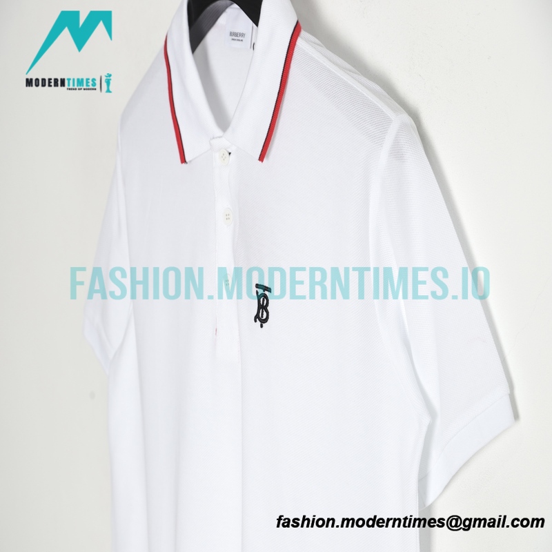 Burberry - 23SS B Letter Towel Embroidered 3-dimensional Letter Short-sleeved Polo Shirt