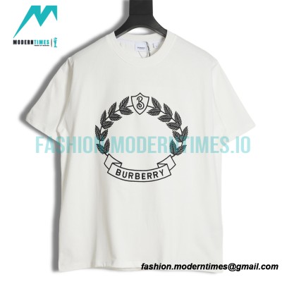 Burberry - 23SS Leaf heraldry 3-dimensional embroidered short-sleeved T-shirt