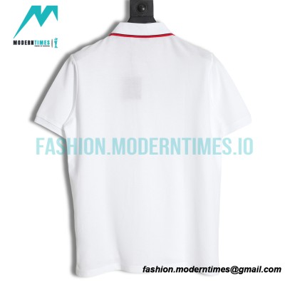Burberry - Short-sleeved Polo With Red Trim