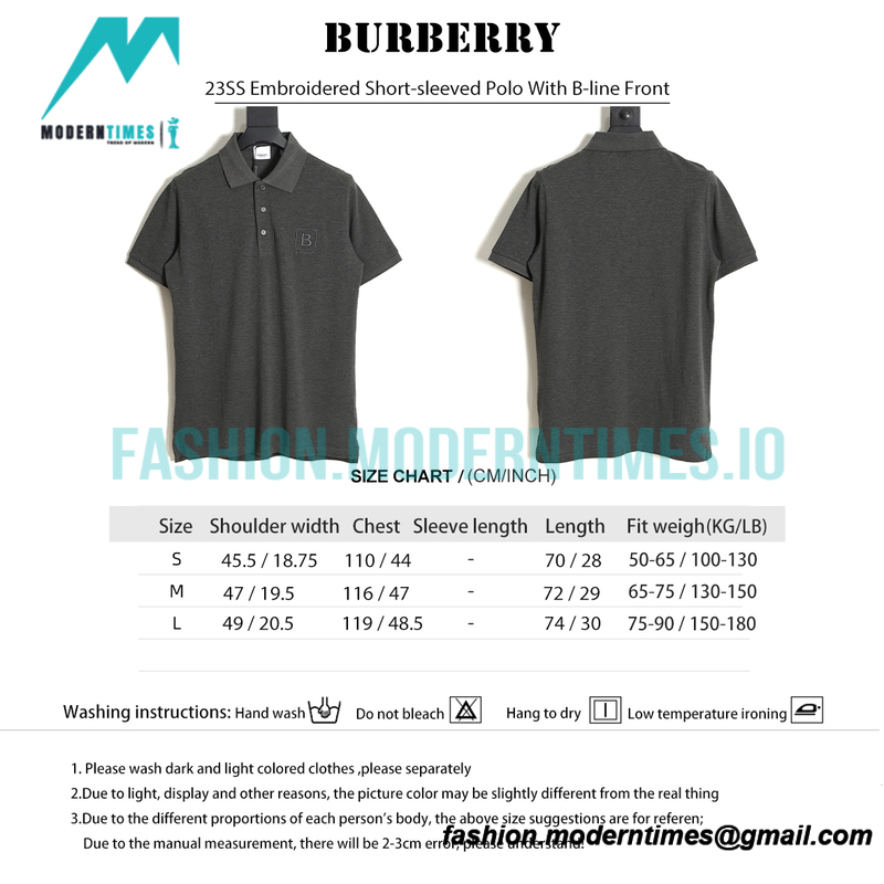 Burberry - 23SS Embroidered Short-sleeved Polo With B-line Front