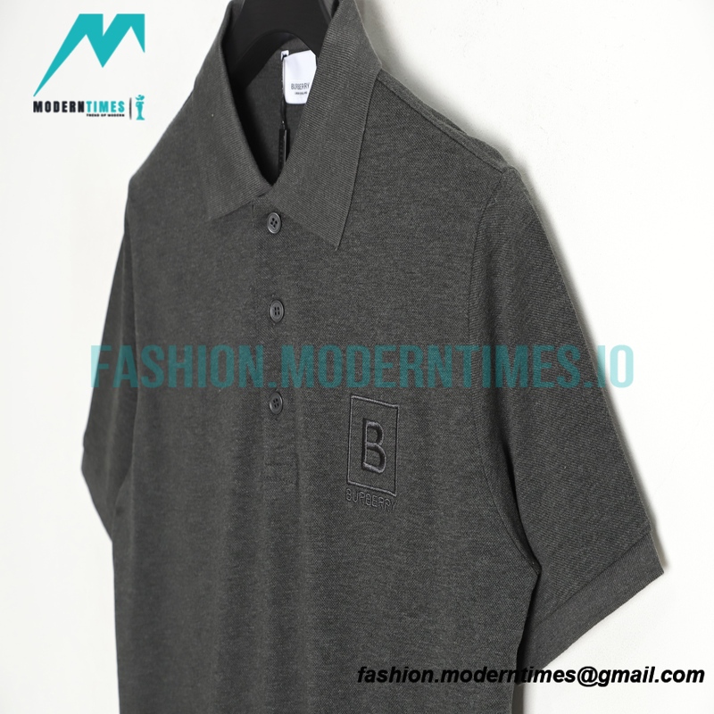 Burberry - 23SS Embroidered Short-sleeved Polo With B-line Front