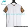 Burberry - Classic Plaid Sleeve Stitched Short Sleeve T-shirt