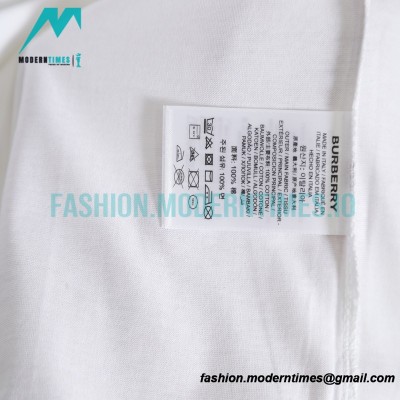 Burberry - Classic Plaid Sleeve Stitched Short Sleeve T-shirt