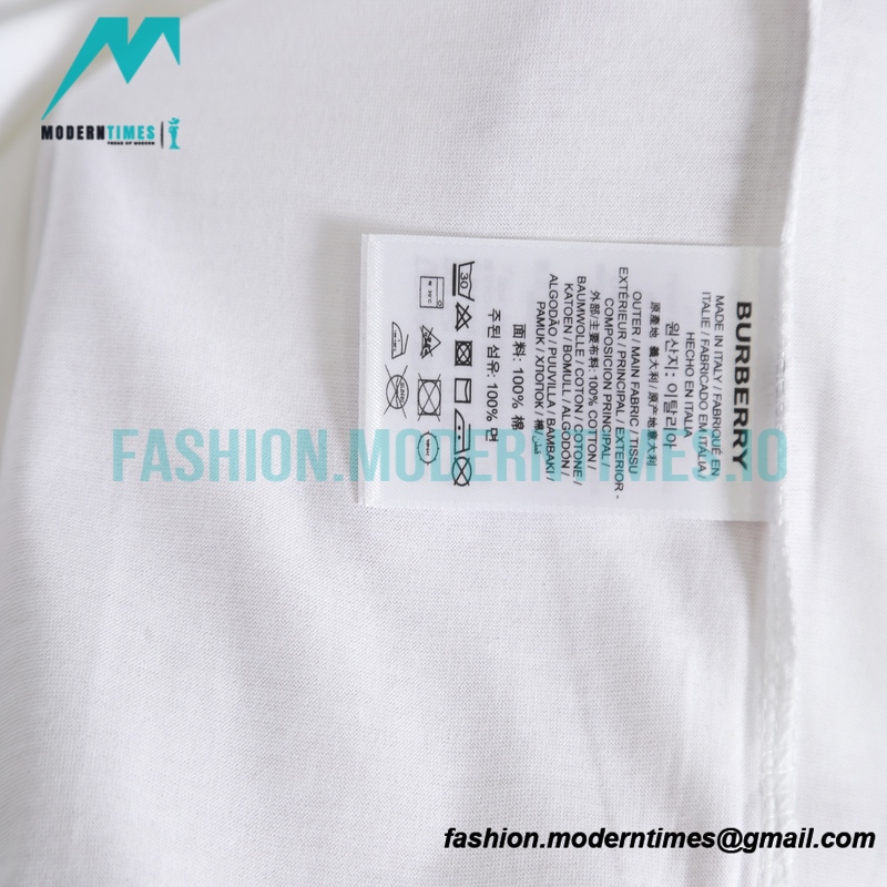 Burberry - Classic Plaid Sleeve Stitched Short Sleeve T-shirt