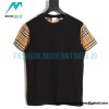 Burberry - Classic Plaid Sleeve Stitched Short Sleeve T-shirt