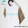 Burberry - Classic Plaid Sleeve Stitched Short Sleeve T-shirt
