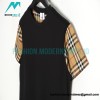 Burberry - Classic Plaid Sleeve Stitched Short Sleeve T-shirt