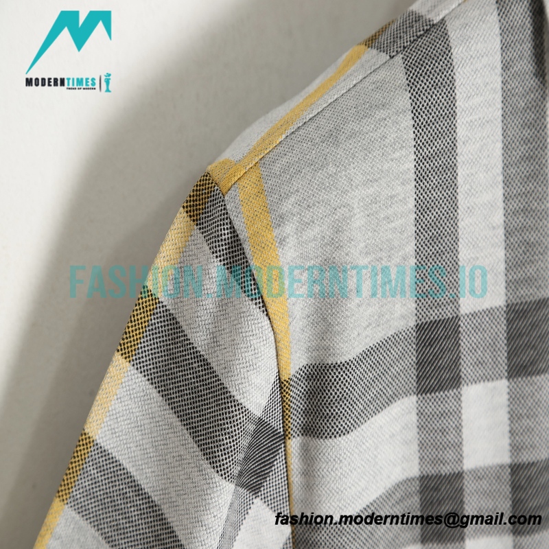Burberry - Checked Lapel Short-sleeved Polo Shirt