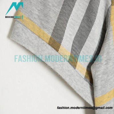 Burberry - Checked Lapel Short-sleeved Polo Shirt