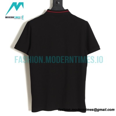Burberry - Striped Printed Logo Lapel Short-sleeved Polo Shirt