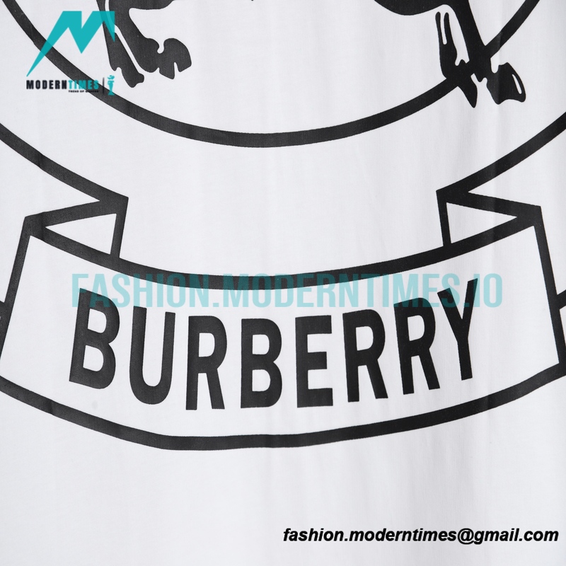Burberry - Back New War Horse Print Short Sleeve T-shirt
