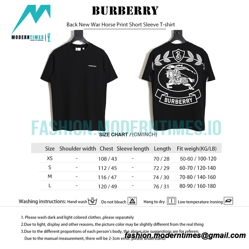 Burberry - Back New War Horse Print Short Sleeve T-shirt