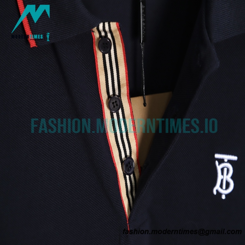 Burberry - Short-sleeved Polo With Red Trim