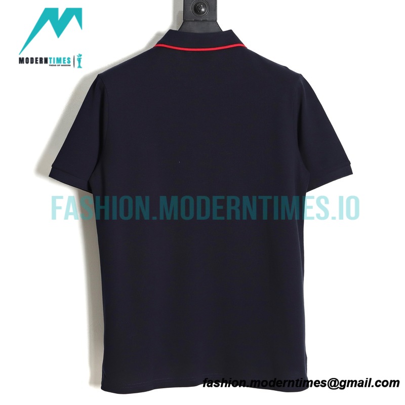Burberry - Short-sleeved Polo With Red Trim