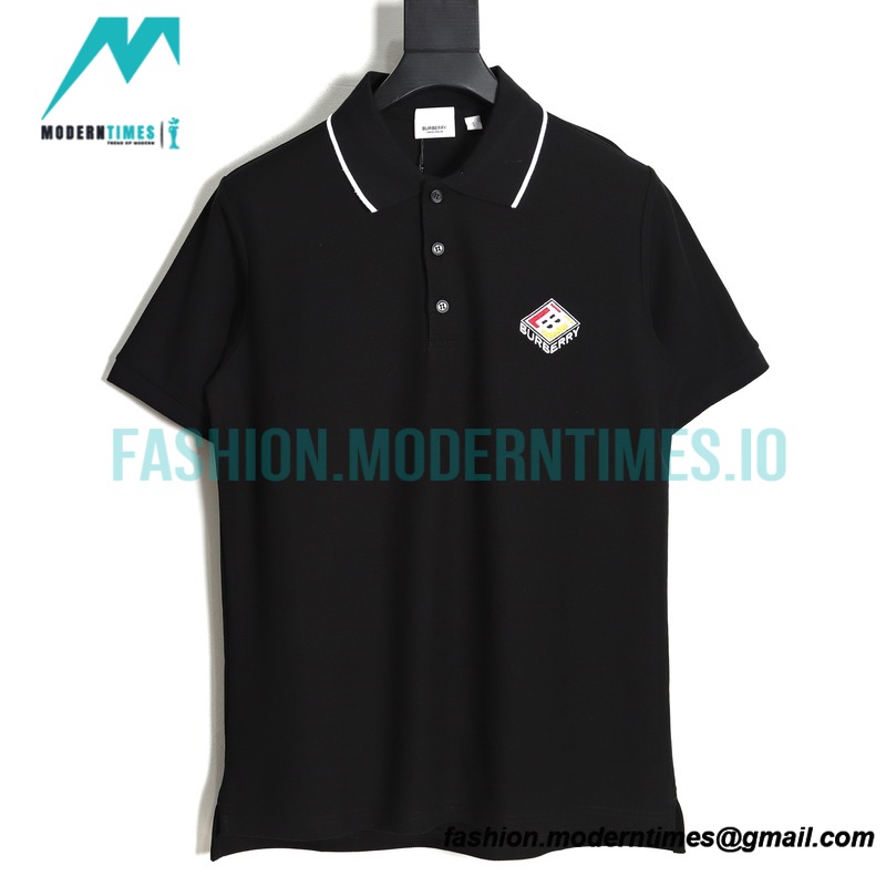 Burberry - 23SS Rubik's Cube Embroidered Short-sleeved Polo Shirt