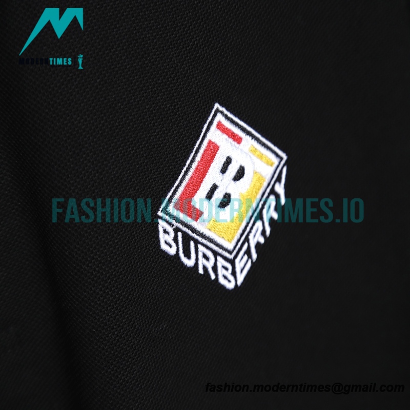 Burberry - 23SS Rubik's Cube Embroidered Short-sleeved Polo Shirt