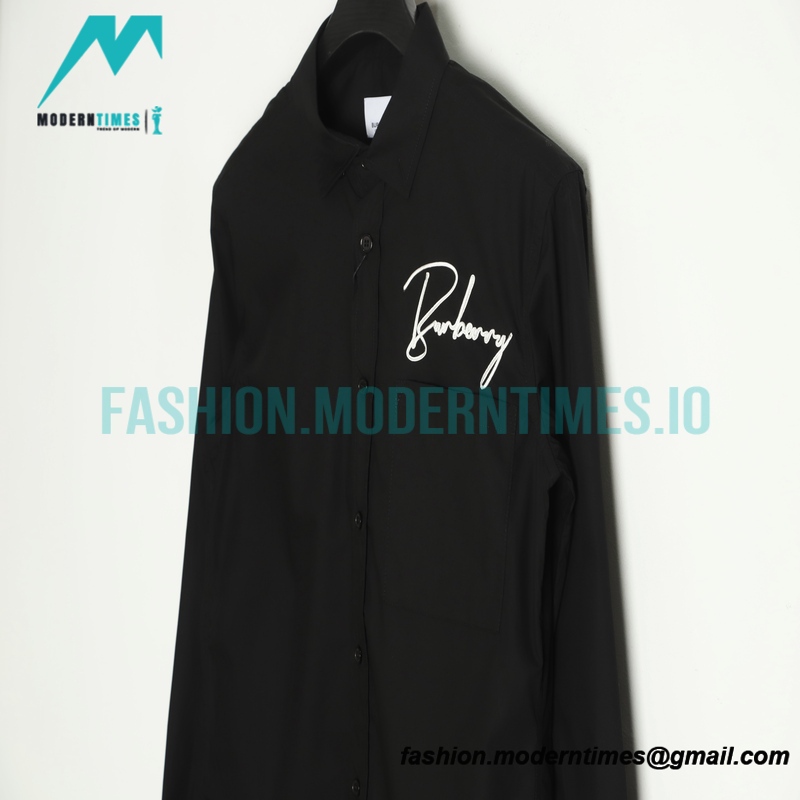 Burberry - 22FW Signature Embroidered Long-sleeved Shirt