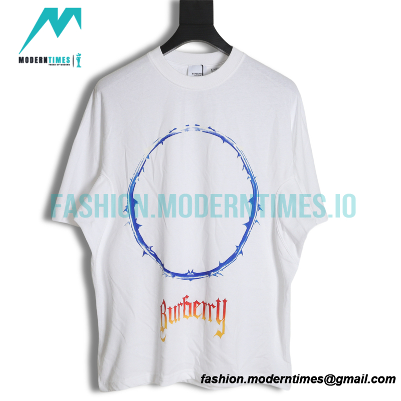 Burberry - 23SS Short Sleeve T-shirt With Circle Print Of Thorn Vine