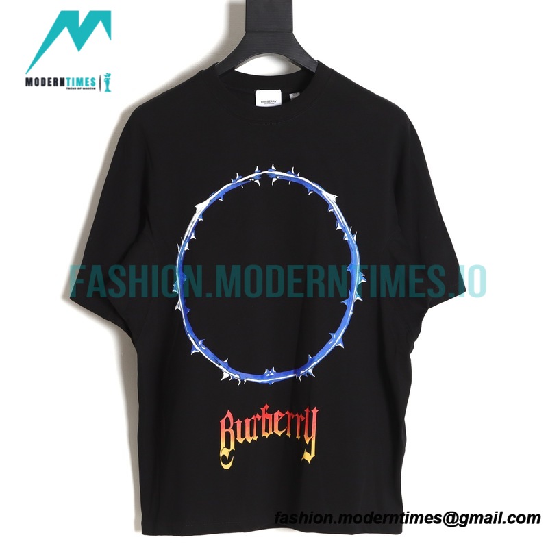 Burberry - 23SS Short Sleeve T-shirt With Circle Print Of Thorn Vine