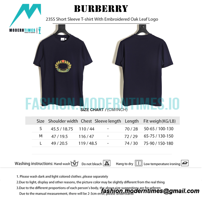 Burberry - 23ss Oak Leaf Micro Letter Print Short Sleeve