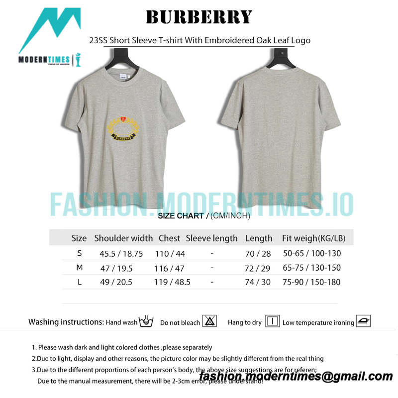 Burberry - 23ss Oak Leaf Micro Letter Print Short Sleeve